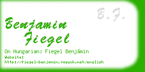 benjamin fiegel business card